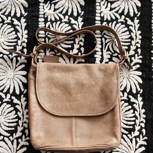 Coach Taupe Crossbody Bag with Flap